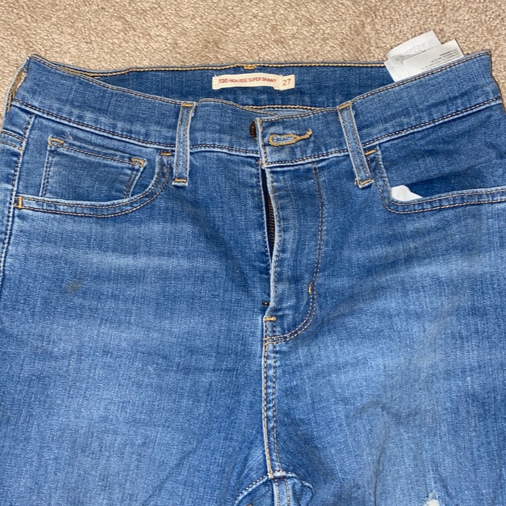levi’s light blue skinny jeans 720